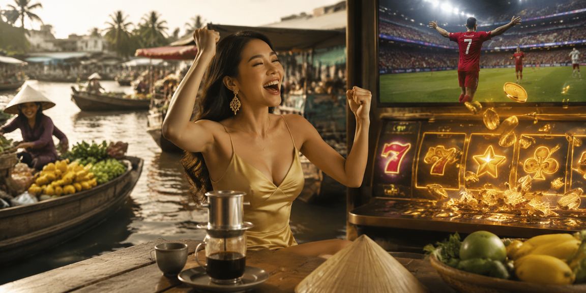 Người chơi slot game em7 tại quán cà phê Cần Thơ