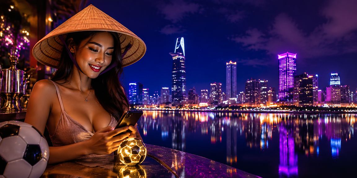 Người hâm mộ bóng đá với nón lá cổ vũ trận đấu tại Thành phố Hồ Chí Minh