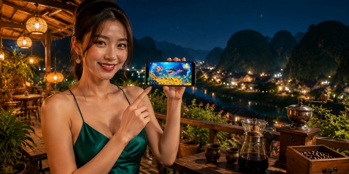 Người dùng trải nghiệm casino trên điện thoại tại quán cà phê Ninh Bình